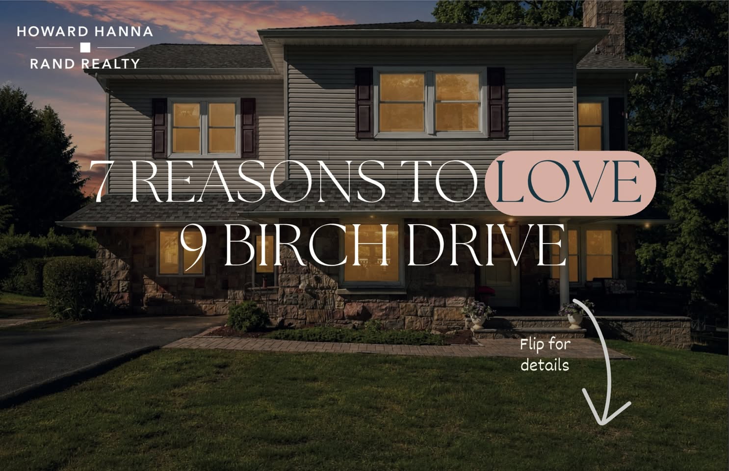 Postcard front: 7 Reasons to Love 9 Birch Drive
