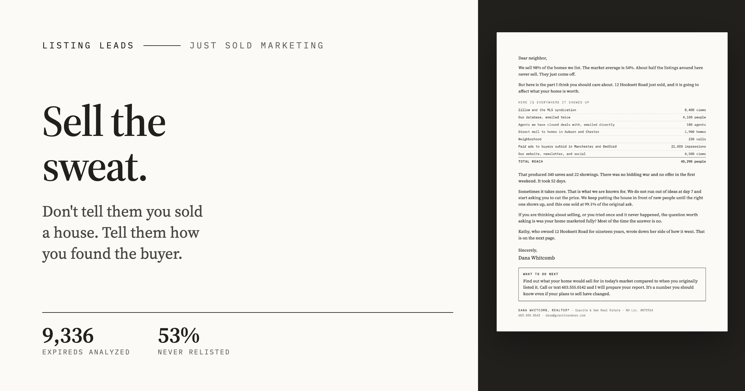 A New Approach to Just Sold Marketing