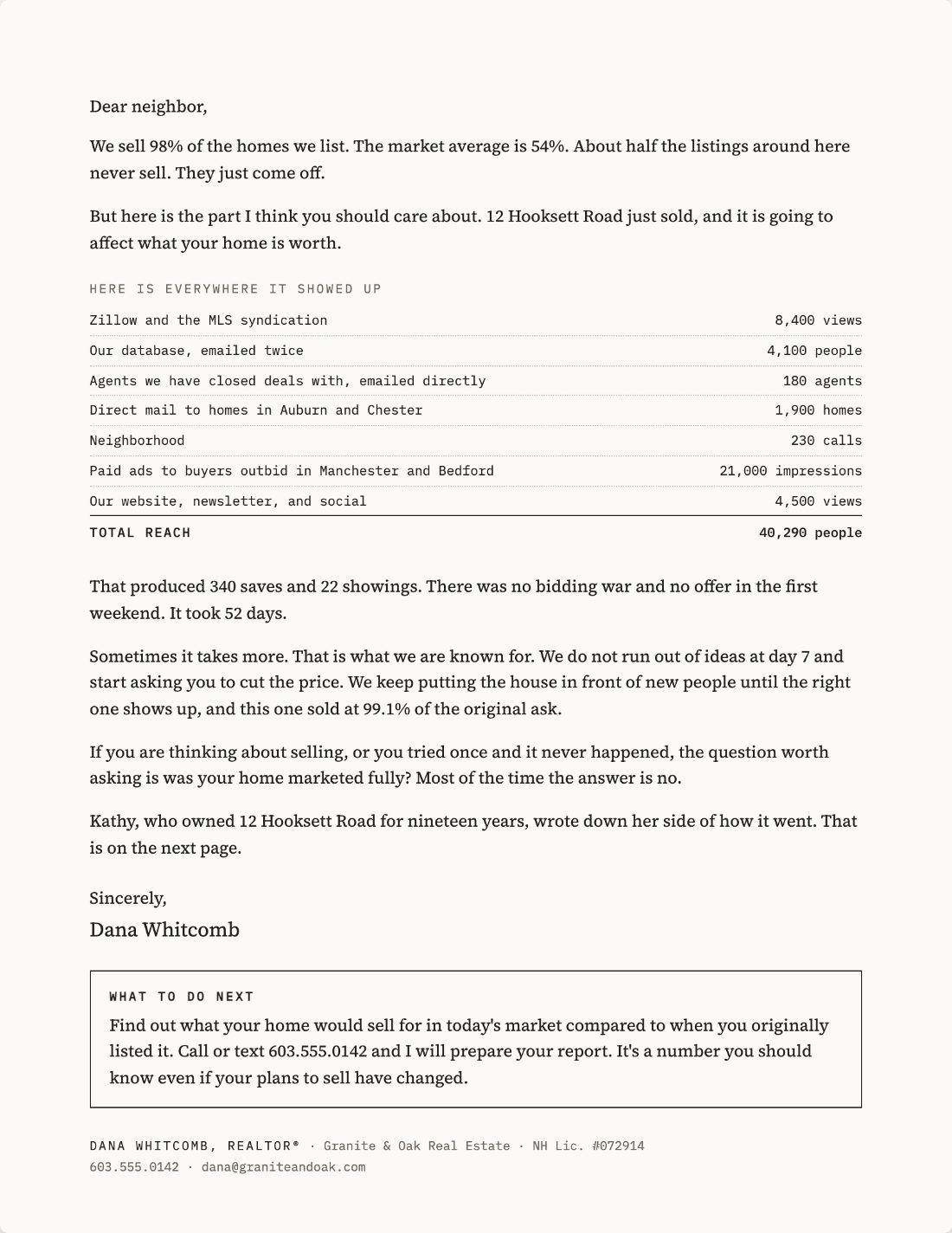 Page one of the concept letter